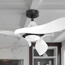 Load image into Gallery viewer, Black 54" DC Motor 6 Speed Ceiling Fan with LED Lighting