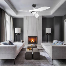 Load image into Gallery viewer, Black 54" DC Motor 6 Speed Ceiling Fan with LED Lighting