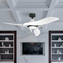Load image into Gallery viewer, Black 54" DC Motor 6 Speed Ceiling Fan with LED Lighting