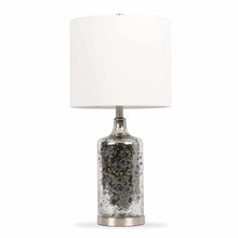Carregar imagem no visualizador da galeria, Lentner Ribbed White Ceramic Table Lamp