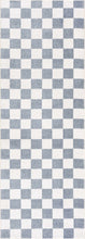 Carregar imagem no visualizador da galeria, Brone Blue Checkered Washable Rug