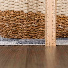 Carregar imagem no visualizador da galeria, Alie Blue Gray Checkered Washable Rug