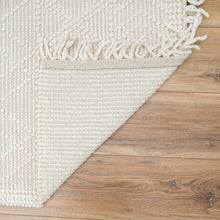 Load image into Gallery viewer, Ramsbury Beige Trellis Wool Rug