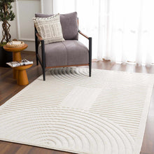 Load image into Gallery viewer, Deron White Washable 3D Rug