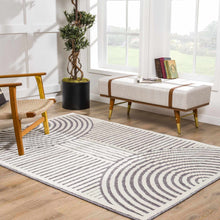 Load image into Gallery viewer, Deron Gray Rainbow Washable Rug