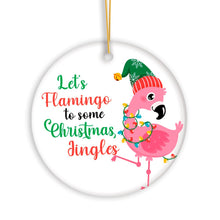 Carregar imagem no visualizador da galeria, Let’s Flamingo to some Christmas Jingles Cute Bird Ornament