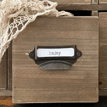 Carregar imagem no visualizador da galeria, Vintage Inspired Library Card Cubby Cabinet with Drawers