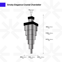 Carregar imagem no visualizador da galeria, Luxurious Smoky Chandelier