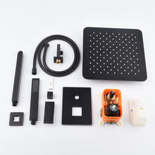 Cargar imagen en el visor de la galería, 12 Inch or 16 Inch Ceiling Mount Oil Rubbed Bronze Shower System - Options for LED or Non-LED Light