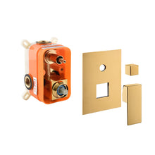 Cargar imagen en el visor de la galería, 12 Inch or 16 Inch LED Color Changing Ceiling Mounted 2 Way Polished Gold Shower System - Includes Rough-in Valve Body and Trim