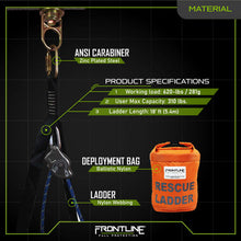 Load image into Gallery viewer, Frontline RLA18B Rescue 18' Ladder Kit with Pulley System