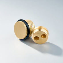 Load image into Gallery viewer, Bastion - Linear Knurled Solid Brass Door Stops