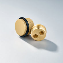 Load image into Gallery viewer, Bastion - Classic Knurled Solid Brass Door Stops