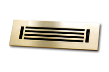 Cargar imagen en el visor de la galería, Cast Aluminum Linear Bar Vent Covers - Satin Brass