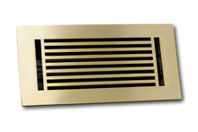Cargar imagen en el visor de la galería, Cast Aluminum Linear Bar Vent Covers - Satin Brass