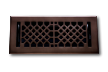 Cargar imagen en el visor de la galería, Cast Brass Vintage Industrial Vent Cover - Oil Rubbed Bronze