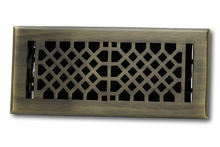 Cargar imagen en el visor de la galería, Cast Brass Vintage Industrial Vent Cover - Antique Brass