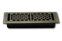 Cargar imagen en el visor de la galería, Cast Brass Vintage Industrial Vent Cover - Antique Brass