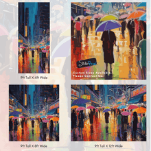 Carregar imagem no visualizador da galeria, Raining Cityscape Wallpaper Mural - Abstract Color Mural. #6762