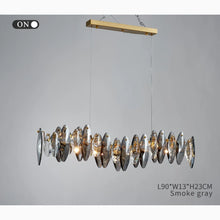 Carregar imagem no visualizador da galeria, Aarschot | Wave Design Chrome Crystal Chandelier for Kitchen