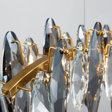 Carregar imagem no visualizador da galeria, Aarschot | Wave Design Chrome Crystal Chandelier for Kitchen