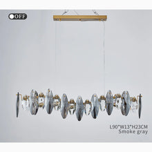 Carregar imagem no visualizador da galeria, Aarschot | Wave Design Chrome Crystal Chandelier for Kitchen