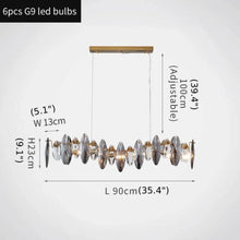 Carregar imagem no visualizador da galeria, Aarschot | Wave Design Chrome Crystal Chandelier for Kitchen