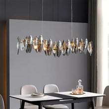 Carregar imagem no visualizador da galeria, Aarschot | Wave Design Chrome Crystal Chandelier for Kitchen