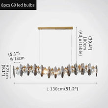 Carregar imagem no visualizador da galeria, Aarschot | Wave Design Chrome Crystal Chandelier for Kitchen