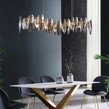Carregar imagem no visualizador da galeria, Aarschot | Wave Design Chrome Crystal Chandelier for Kitchen