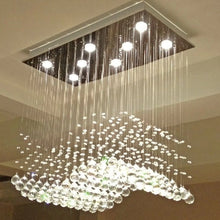 Carregar imagem no visualizador da galeria, Luxury Rectangle LED Crystal Lamp for Dining Room, Living Room