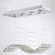 Carregar imagem no visualizador da galeria, Luxury Rectangle LED Crystal Lamp for Dining Room, Living Room