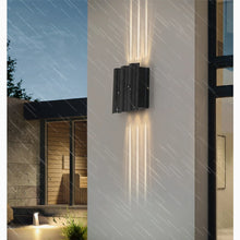 Carregar imagem no visualizador da galeria, Albiolo | Black Waterproof Outdoor Aluminum LED Wall Lamp