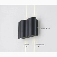 Carregar imagem no visualizador da galeria, Albiolo | Black Waterproof Outdoor Aluminum LED Wall Lamp