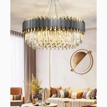 Carregar imagem no visualizador da galeria, Alfianello | Creative Drum Crystal Hanging Lighting For Living Room