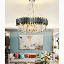 Carregar imagem no visualizador da galeria, Alfianello | Creative Drum Crystal Hanging Lighting For Living Room