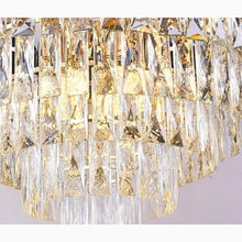Carregar imagem no visualizador da galeria, Alfonsine | Luxury Black Crystal Led Hanging Chandelier For Living Room