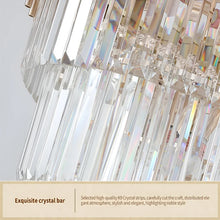 Load image into Gallery viewer, Art Deco | Black and Gold Crystal Chandelier for Hall and Staircase