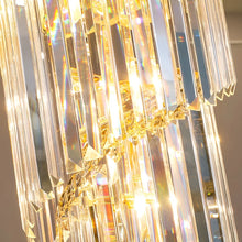 Load image into Gallery viewer, Art Deco | Black and Gold Crystal Chandelier for Hall and Staircase