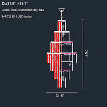 Carregar imagem no visualizador da galeria, Capri | Large Crystal Chandelier for Living Room