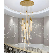 Cargar imagen en el visor de la galería, Castagniers | Staircase Gold Crystal Chandelier