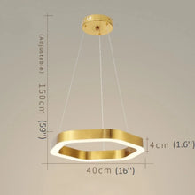 Cargar imagen en el visor de la galería, Chatelet | Hexagon Gold Chandelier for Living room