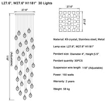 Carregar imagem no visualizador da galeria, Luxury Diamond Crystal Chandelier