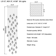 Carregar imagem no visualizador da galeria, Luxury Diamond Crystal Chandelier