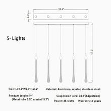 Cargar imagen en el visor de la galería, Castagniers | Staircase Gold Crystal Chandelier
