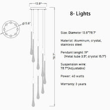 Cargar imagen en el visor de la galería, Castagniers | Staircase Gold Crystal Chandelier