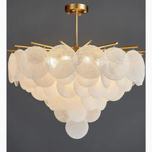Carregar imagem no visualizador da galeria, Peone | Round Obscure Glass Ceiling Chandelier