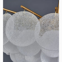 Carregar imagem no visualizador da galeria, Peone | Round Obscure Glass Ceiling Chandelier