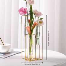 Carregar imagem no visualizador da galeria, Metal Tube Flower Vase