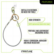 Cargar imagen en el visor de la galería, Frontline MPW Wire Rope Choker Anchor 6'